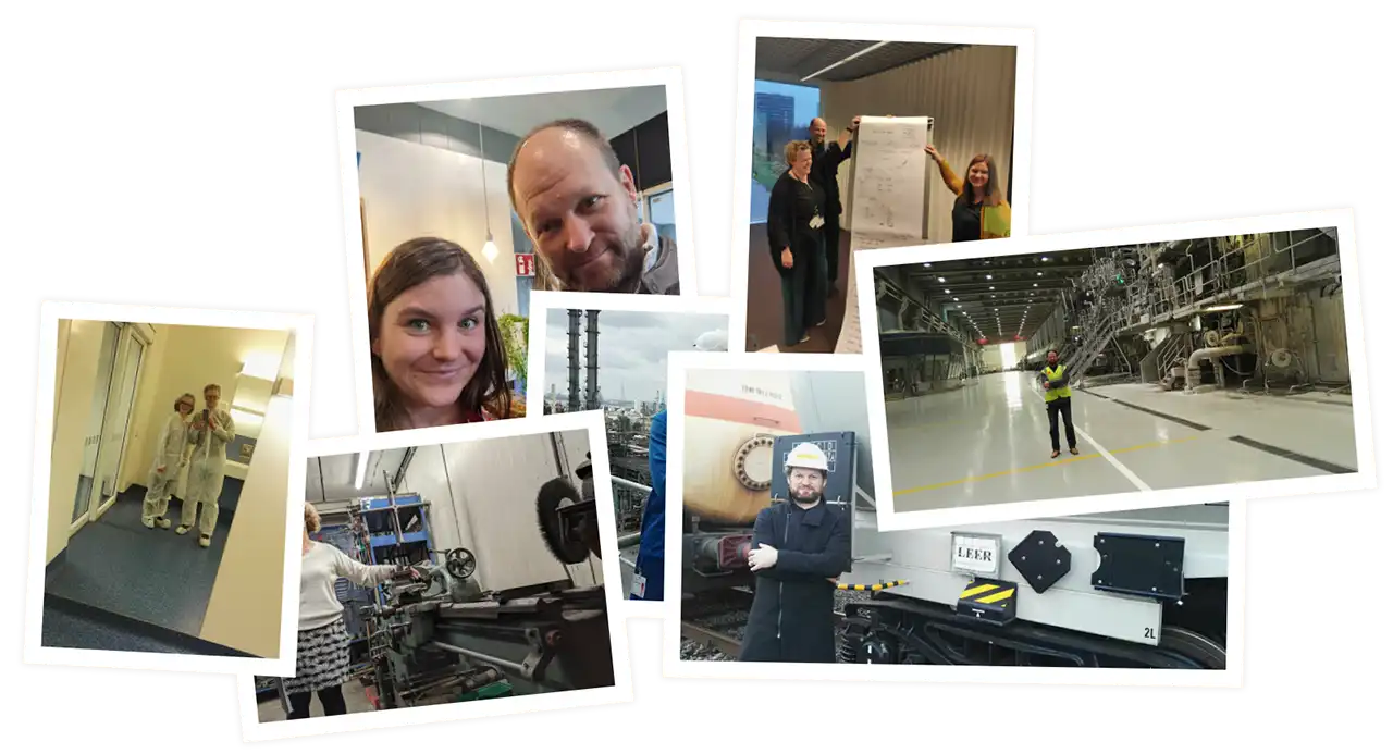 Collage of polaroid pictures